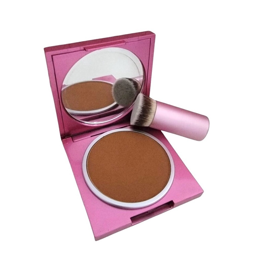 Mally Visible Skin Bronzer Mirror Compact with Kabuki Brush shade DEEPER - NEW